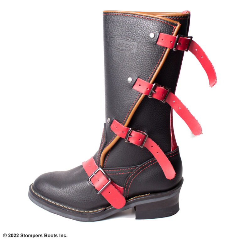 Black Athena 11 Inch Women's Buckskin Lined Boots 6.5 C Lateral Left