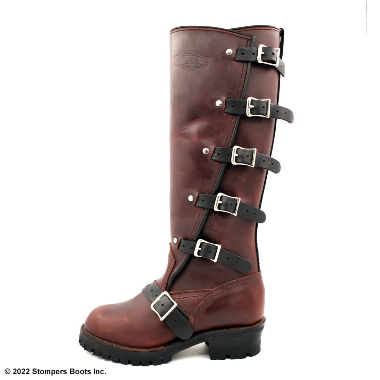 Wesco 16 Inch Athena Boot Burgundy Black Women's 5.5 EE Lateral