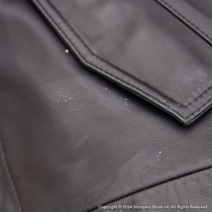 Pax Protect Black Leather Bomber Jacket Cosmetic Damage