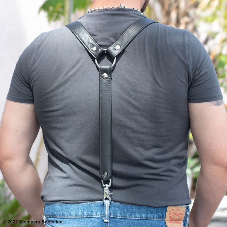 LeatherWerks 3 Way Suspenders Black Back