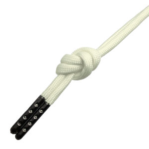 Paracord Lace Pair White Aglet