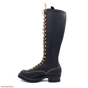 Wesco Jobmaster 18 Inch Black Leather Lined Lug Sole Medial