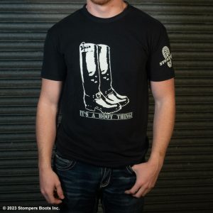 Stompers It's A (Boss) Boot Thing T-Shirt Black Front