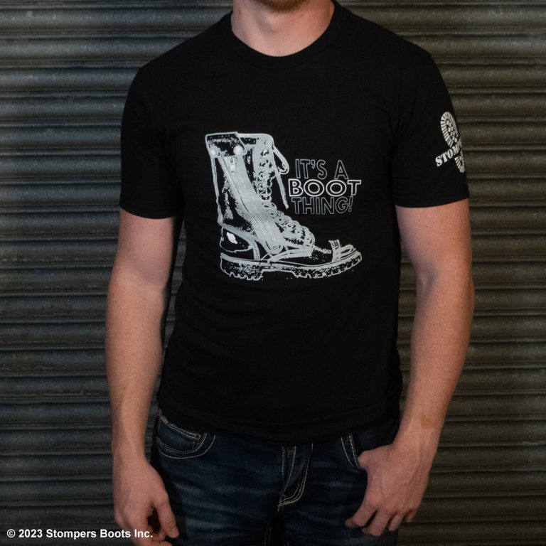 Stompers It's A (Corcoran) Boot Thing T-shirt Black Front