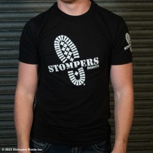 Stompers Boots T-shirt Black Front