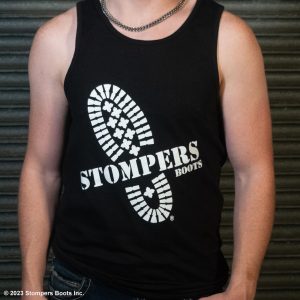 Stompers Logo Tank Black Front