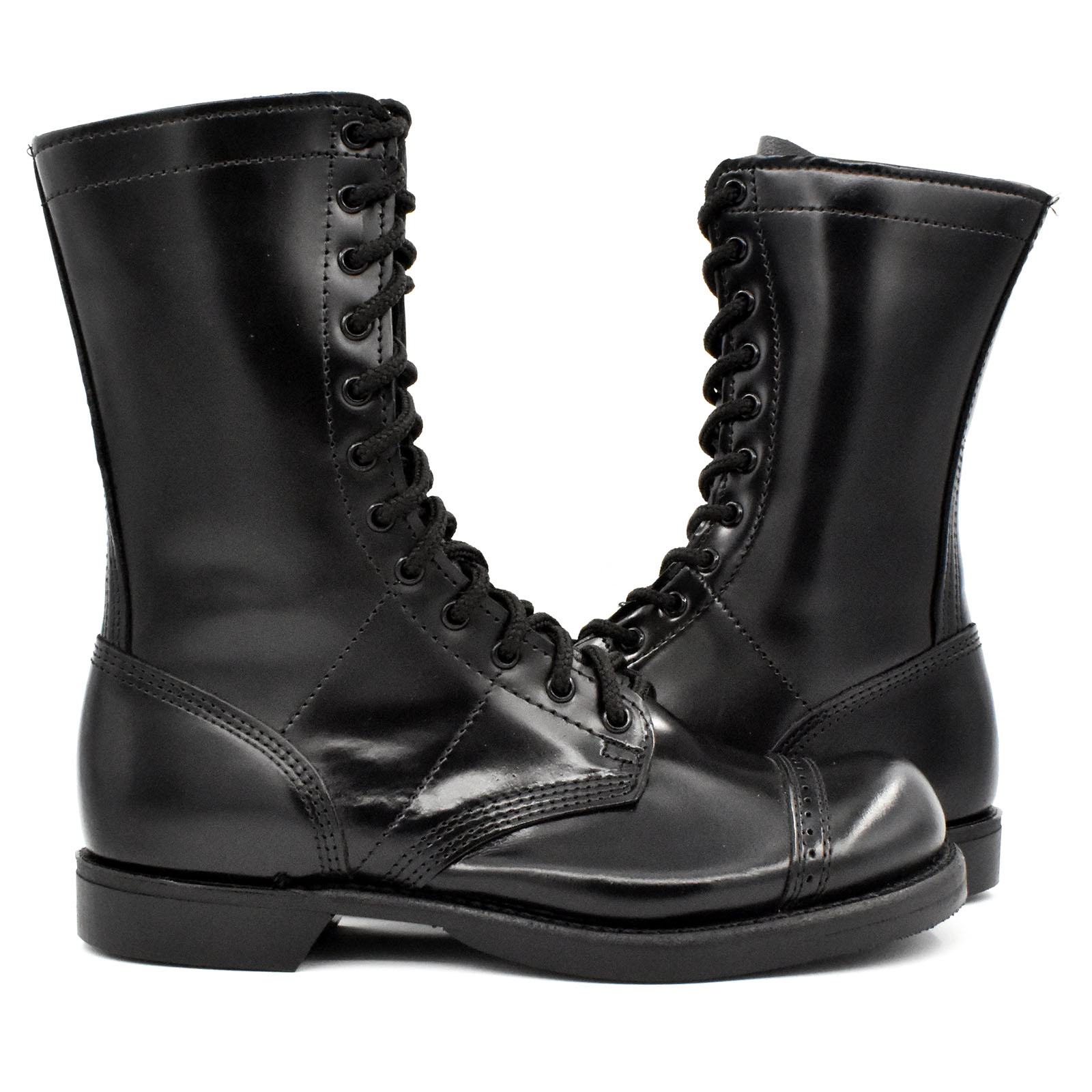 Corcoran 10-Inch Black Leather Jump Boots | Stompers Boots