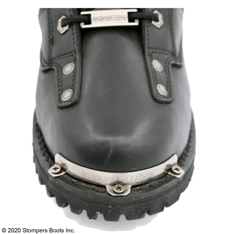 Milwaukee Leather Classic Motorcycle Black Double Zipper Top Toe