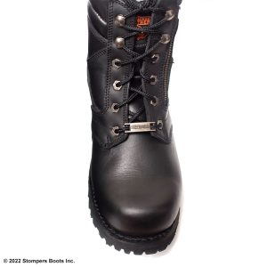 Milwaukee Leather 6 Inch Black Lace Boot with Side Zipper Top Toe
