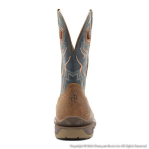 Troy 11 Inch Square Toe Roper Boots Heel