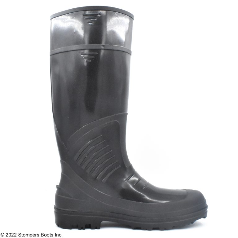 Wolf Industrial PVC Black Boots Medial