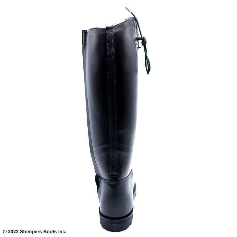 Dehner Stock Dress Patrol Boot Lace Top Lug Soles Side Zippers Black 11 D Heel