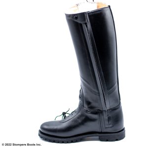 Dehner Stock Dress Patrol Boot Lace Top Lug Soles Side Zippers Black 11 D Medial