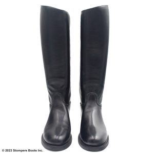 Dehner Custom Black French Calf Leather Dress Patrol Boots Size 9 E Toe
