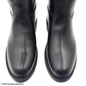 Dehner Custom Black French Calf Leather Dress Patrol Boots Size 9 E Top Toe