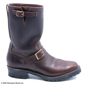 Wesco 11 Inch Boss Boots 100th Anniversary Lug Soles Copper Roll Buckles Dark Brown 12 E Medial Right