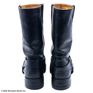 Frye 12 Inch Harness Boots Lug Sole Black Heel