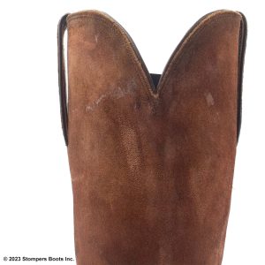 Lucchese 13 Inch Brown Suede Cowboy Boots 9.5 D Damaged 3