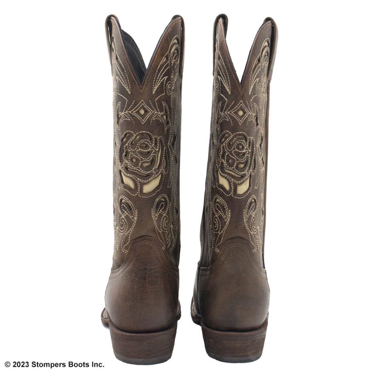 JB Dillon Women's Brown Cowboy Boots Size 8.5 B Heel