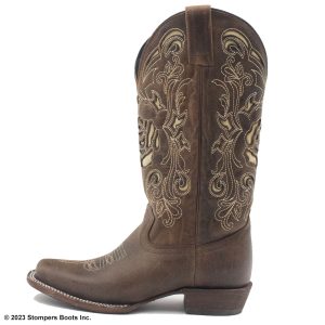 JB Dillon Women's Brown Cowboy Boots Size 8.5 B Lateral Left