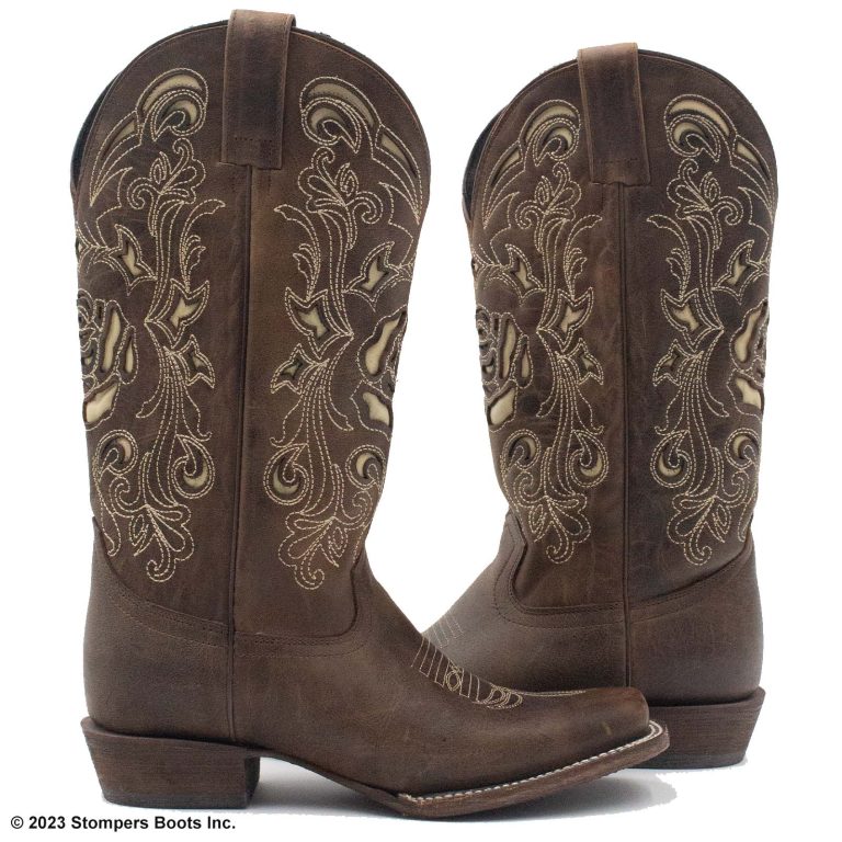 JB Dillon Women's Brown Cowboy Boots Size 8.5 B Main