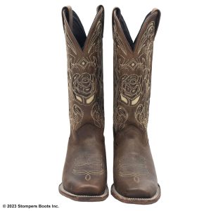 JB Dillon Women's Brown Cowboy Boots Size 8.5 B Toe