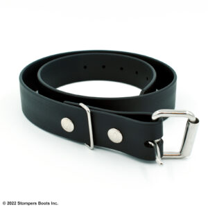 1.5 Inch Tough Rubber Belt Black Front 1