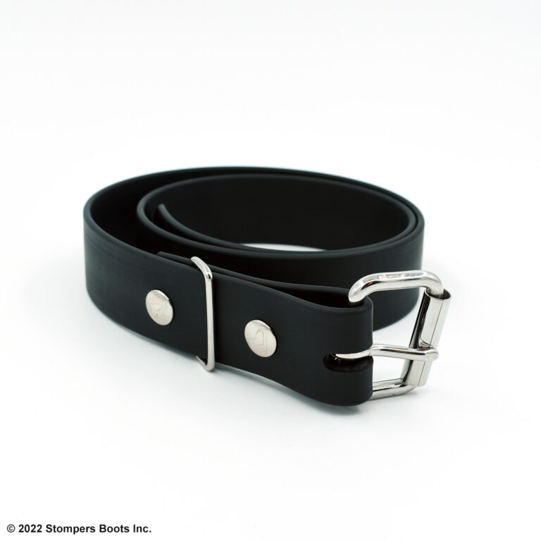 1.5 Inch Tough Rubber Belt Black Front 4
