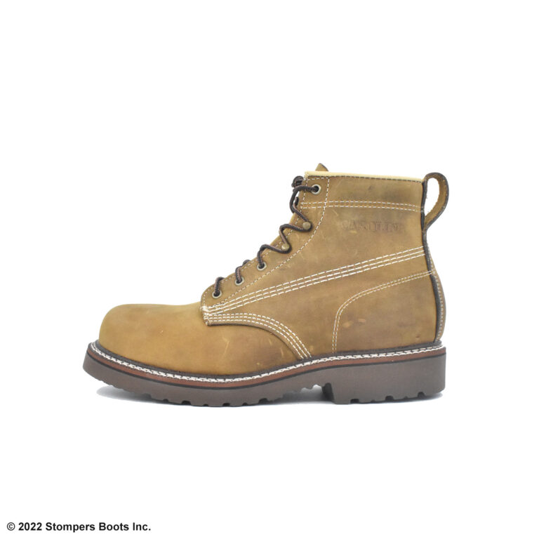 Carolina 6 Inch Work Boot Safety Toe EH Rated Brown Lateral