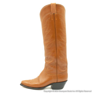 Mens Austin Hall Tan Cowboy Boots Lateral Left