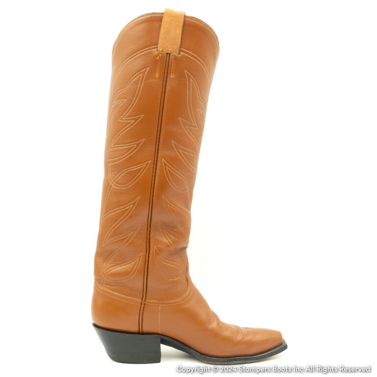 Mens Austin Hall Tan Cowboy Boots Medial Left