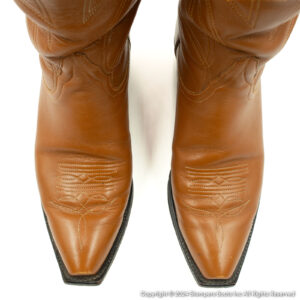 Mens Austin Hall Tan Cowboy Boots Toe Top