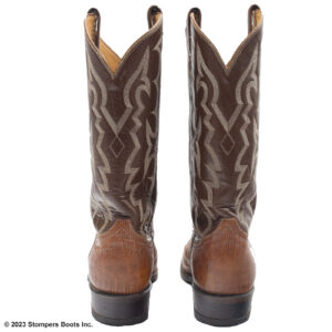 Tony Lama 13 Inch Brown Lizard Cowboy Boots 10 B Heel