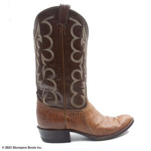 Tony Lama 13 Inch Brown Lizard Cowboy Boots 10 B Lateral Right