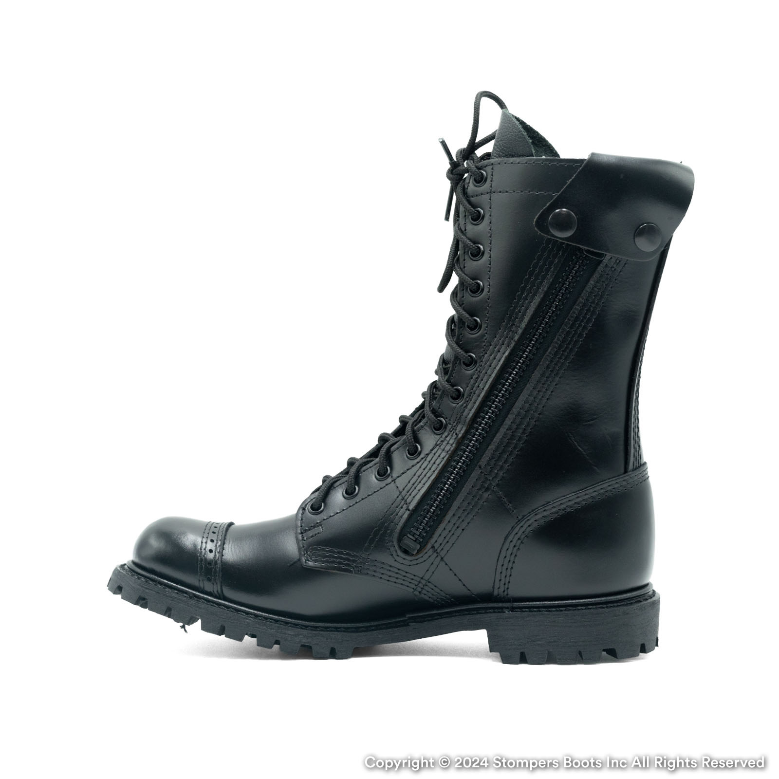 修行僧 Corcoran 10-Inch Black Leather Jump Boots | Stompers Boots