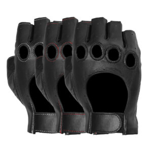 Freedom fingerless leather driving gloves
