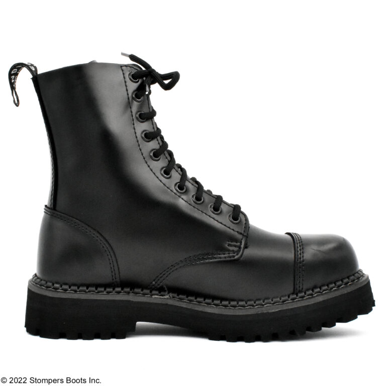 Grinders Bulldog 10 Eye Black Steel Toe Medial