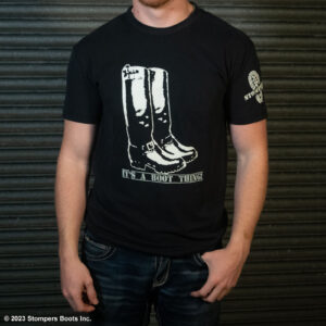 Stompers It's A (Boss) Boot Thing T-Shirt Black Front