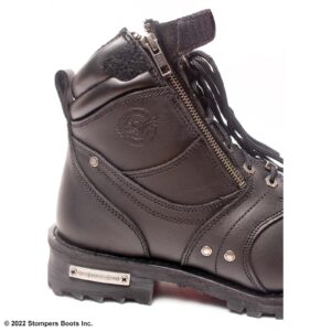 Milwaukee Leather 6 Inch Black Lace Boot with Side Zipper Detail 2