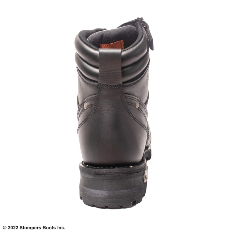 Milwaukee Leather 6 Inch Black Lace Boot with Side Zipper Heel