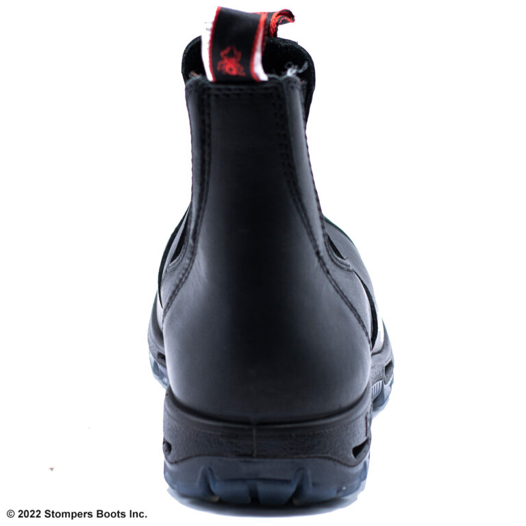 Redback Easy Escape Slip On 6 Inch Black Steel Toe Scuff Cap Heel