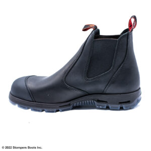 Redback Easy Escape Slip On 6 Inch Black Steel Toe Scuff Cap Lateral