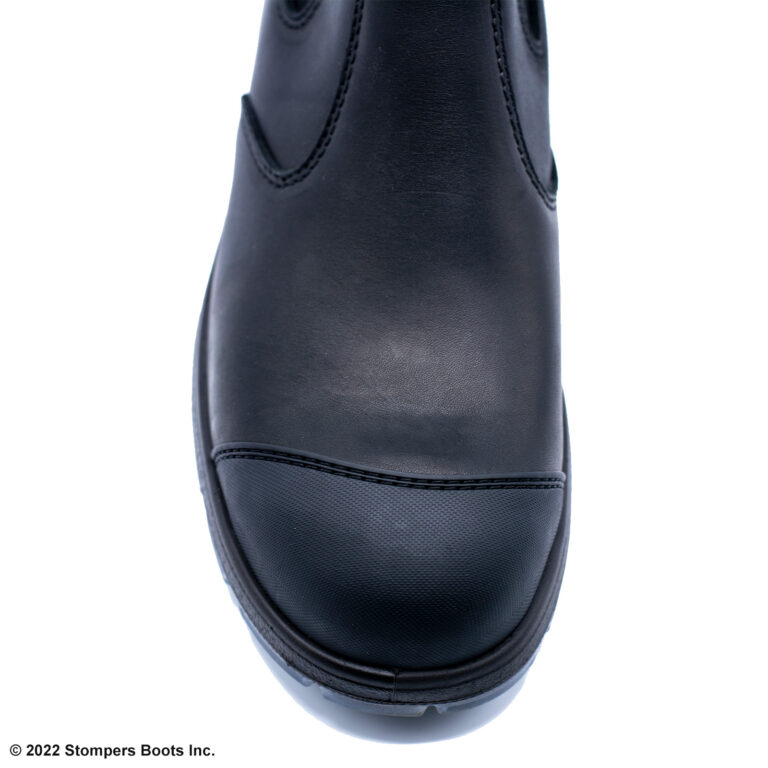 Redback Easy Escape Slip On 6 Inch Black Steel Toe Scuff Cap Top Toe
