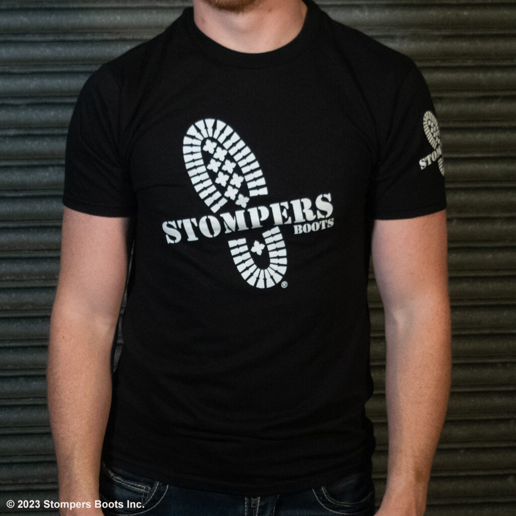 Stompers Boots T-shirt Black - Stompers Boots