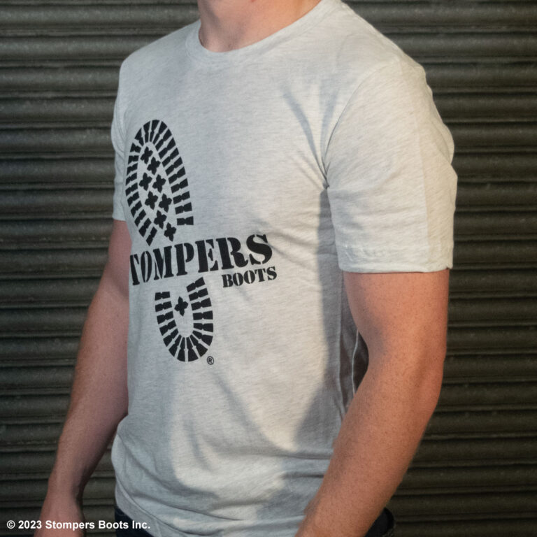 Stompers Boots T-shirt Grey Left