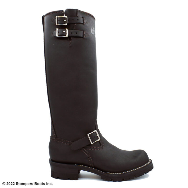 Wesco 16 Inch Boss +1 Calf Two Top Straps Leather Lined Black Lateral
