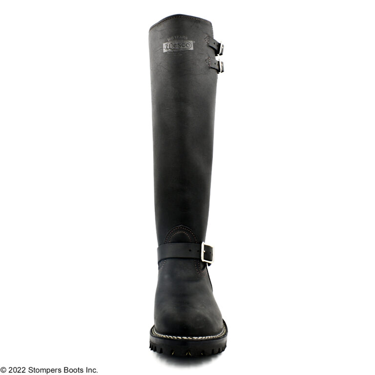 Wesco Boss 18 Inch Leather Lined Black 2-Top Strap Toe