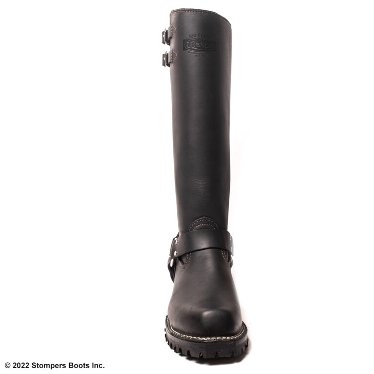 Wesco 16 Inch Harness +1 Calf Two Top Straps Leather Lined Black Toe